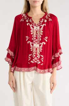 Alice + Olivia Leonora Tiered Ruffle Top