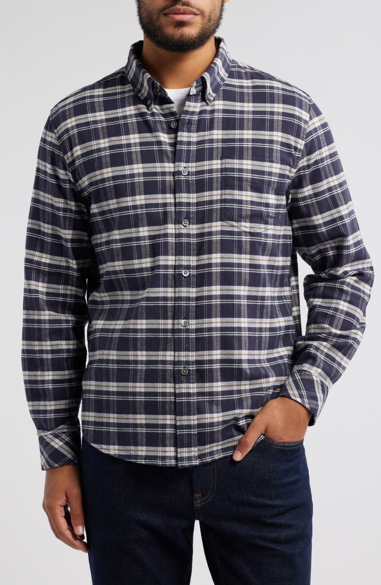 Rails Reid Plaid Stretch Cotton Button-Down Shirt, Alternate, color, 