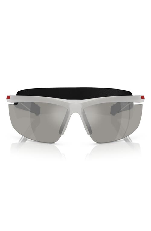 Prada Linea Rossa 96mm Gradient Pillow Sunglasses In Grey Mirror