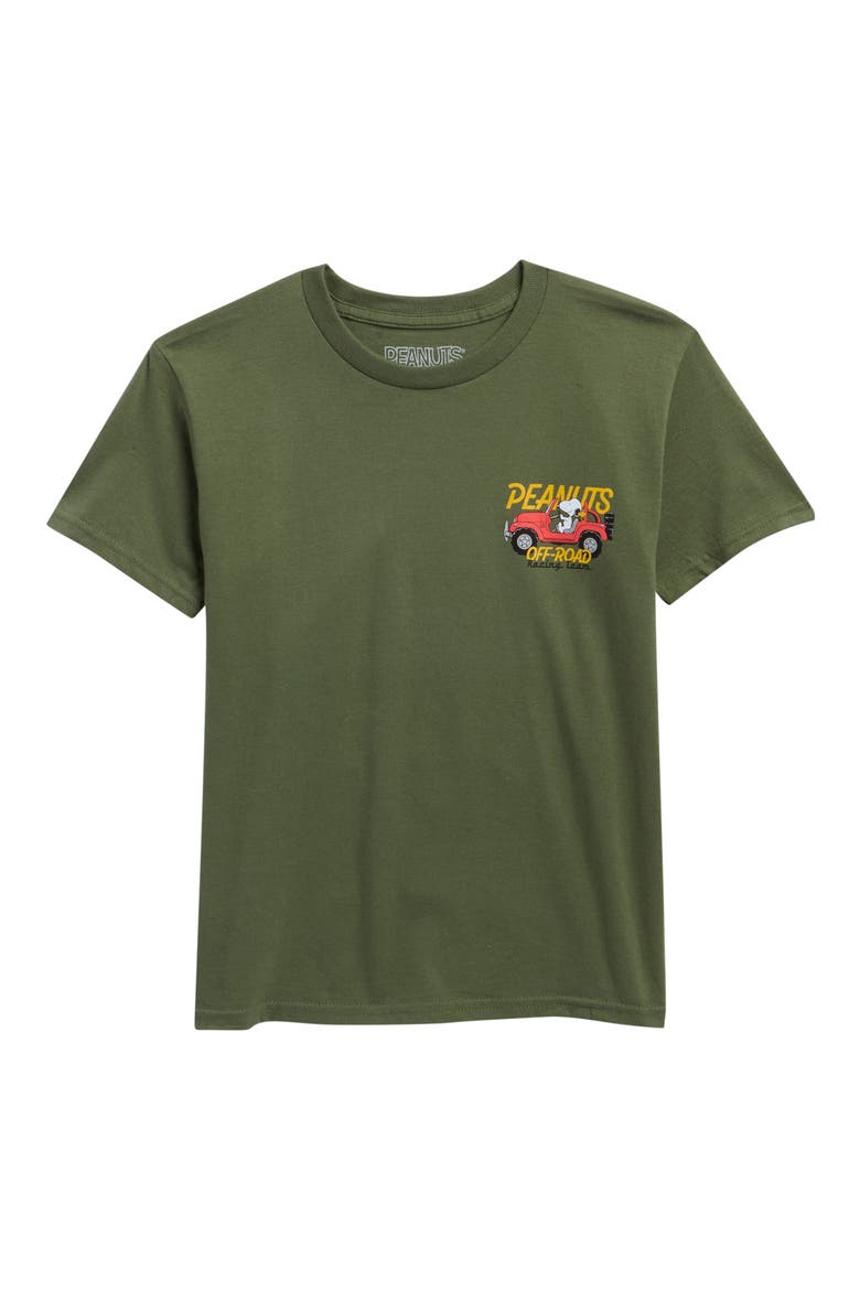Peanuts® Off Road Cotton Graphic T-Shirt, Main, color, ARMY