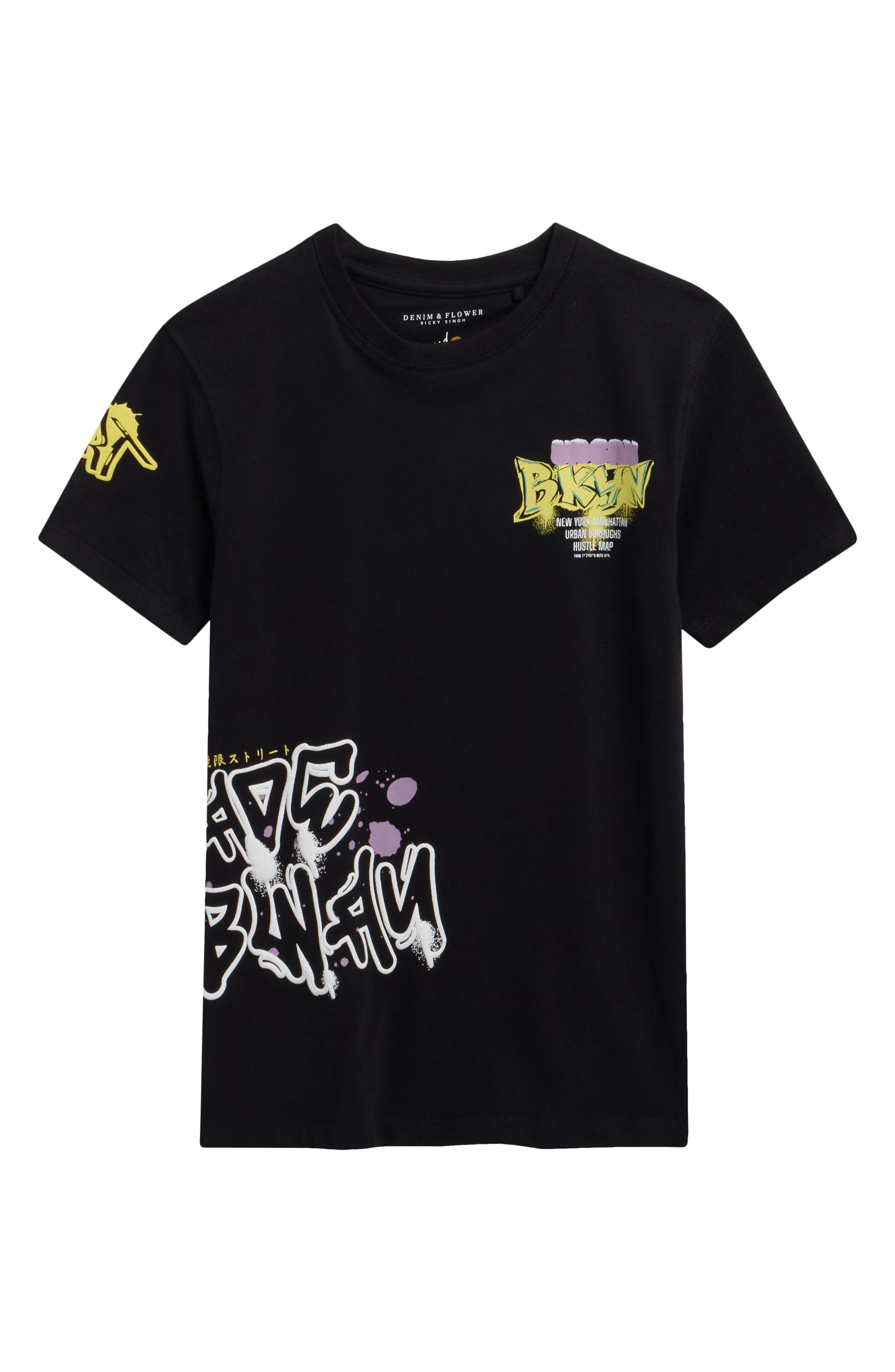 DENIM AND FLOWER Kids' Graffiti Graphic T-Shirt