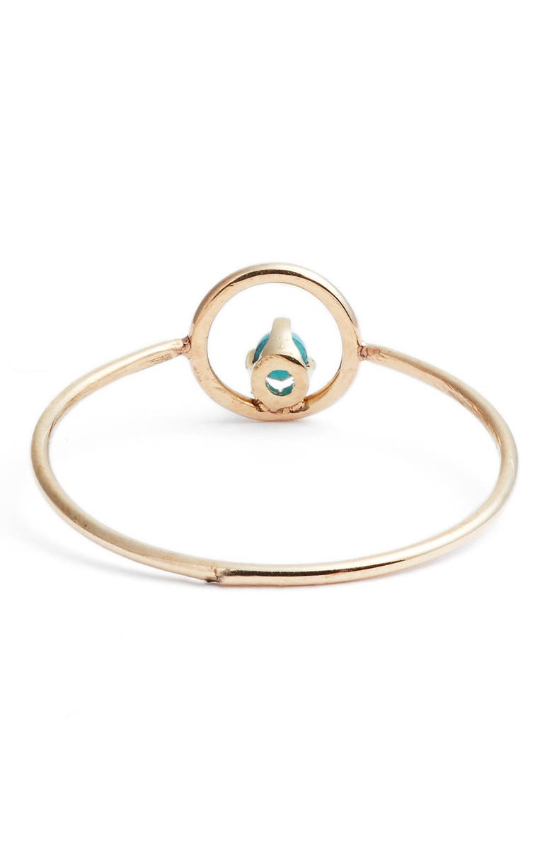 Zoë Chicco Turquoise Circle Ring, Alternate, color, 