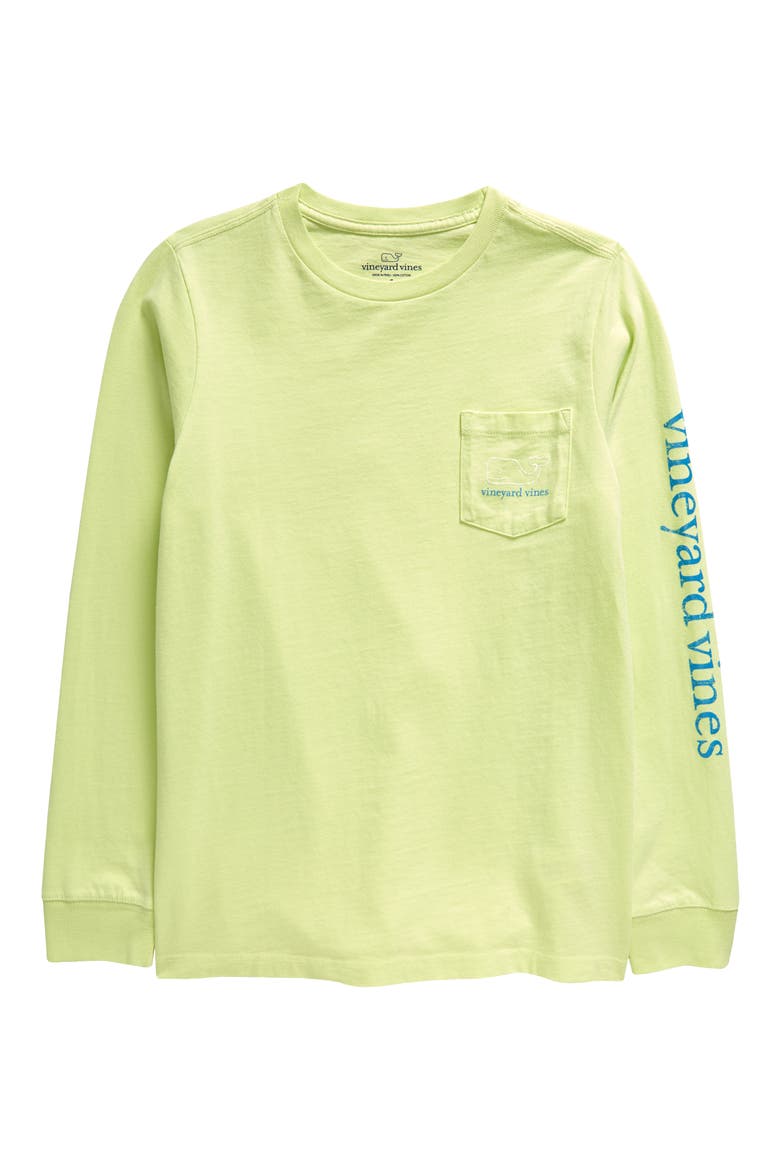 Kids' Glow in the Dark Whale Long Sleeve Graphic T-Shirt, Main, color, AGAVE