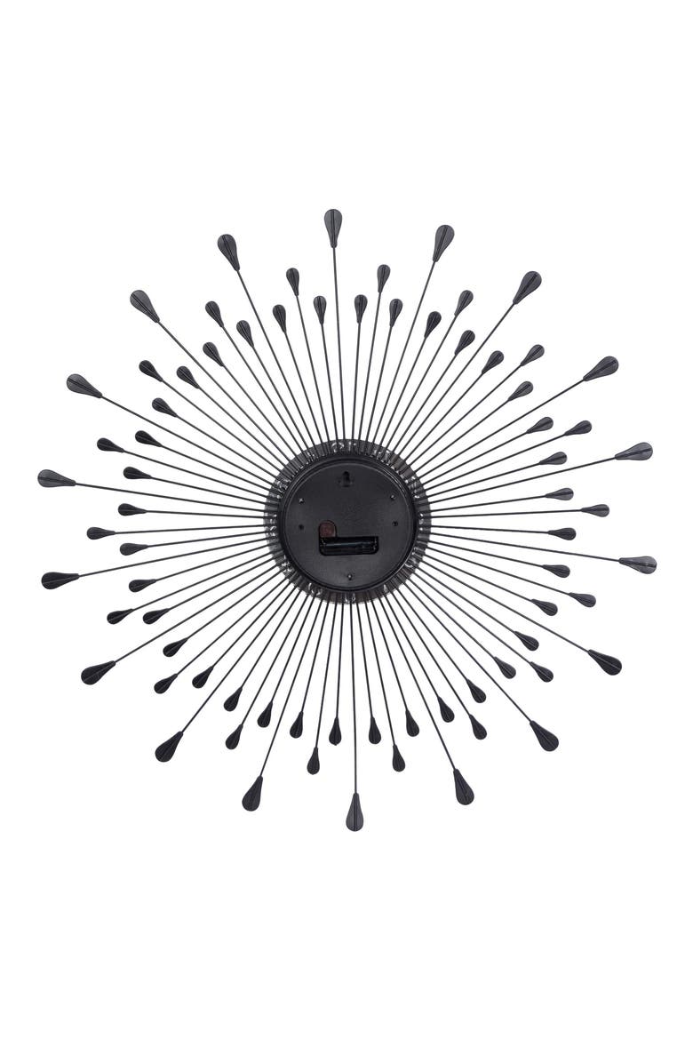 Sunray Wall Clock, Alternate, color, SILVER