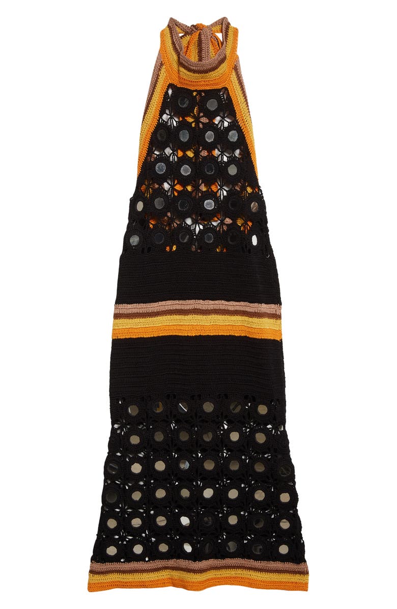 Wales Bonner Marimba Embellished Crochet Dress, Alternate, color,