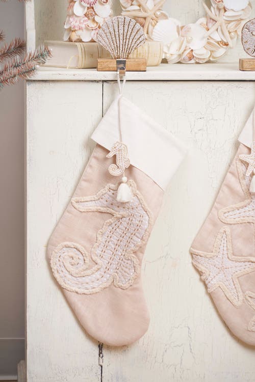 C & F Home C&f Home Gold Coast Seahorse Stocking In Neutral