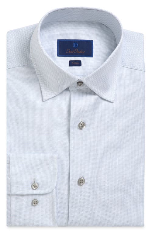 David Donahue Slim Fit Stretch Cotton Dress Shirt In White