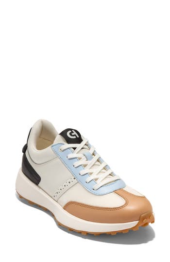 Cole Haan Grand Crosscourt Meadow Runner Sneaker In Ivory Mesh/leather/skyway