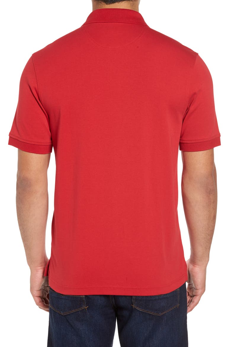 Men's Shop Regular Fit Interlock Knit Polo, Alternate, color, RED CHILI
