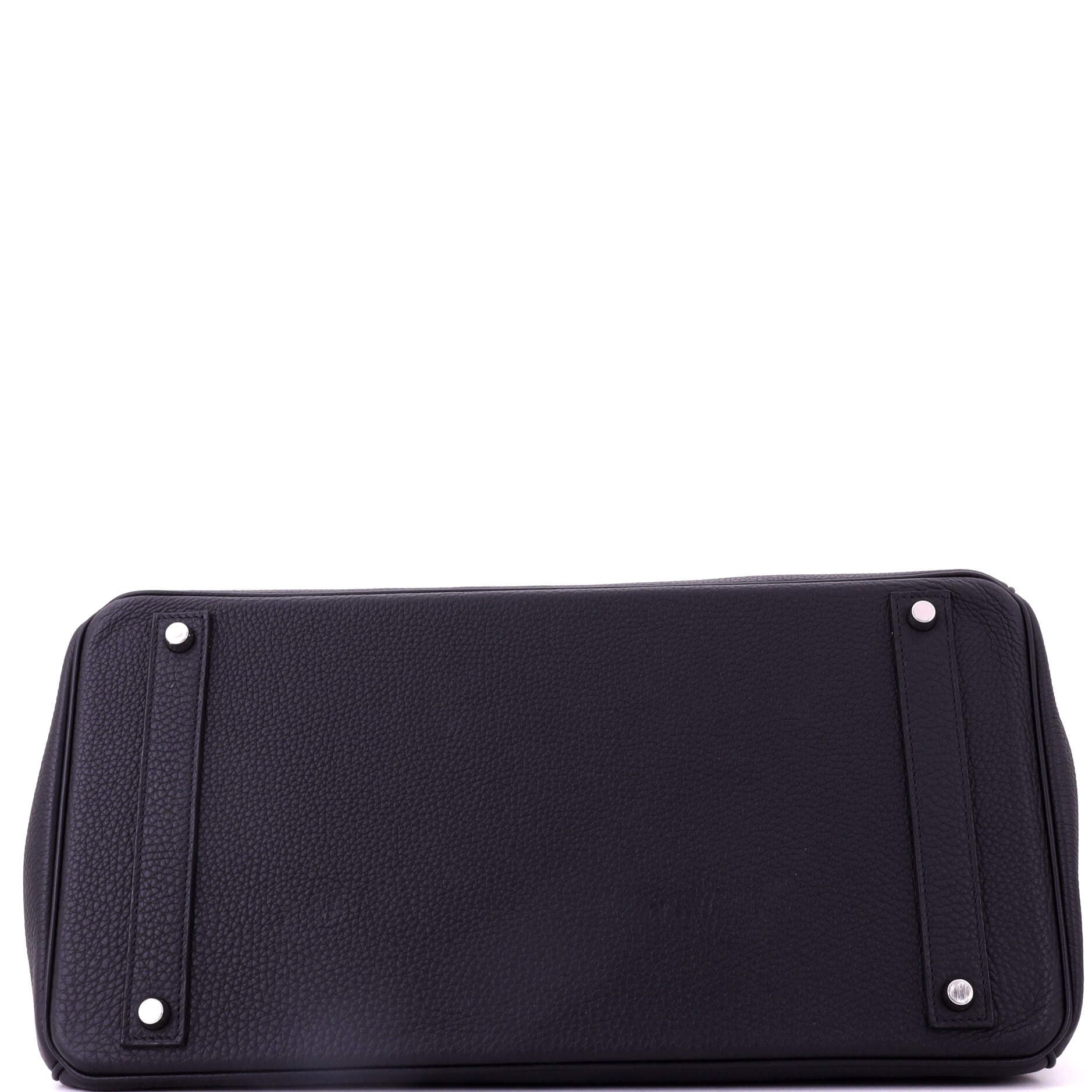 Pre-Owned Hermes Birkin Handbag Black Togo with Palladium Hardware 40, Alternate, color, Noir