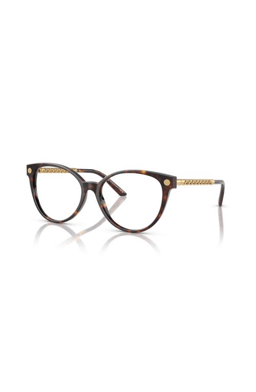 Versace 52mm Cat Eye Optical Glasses In Brown