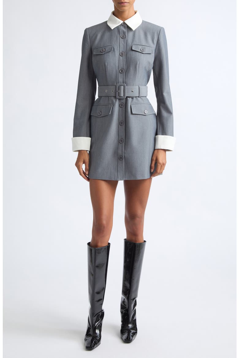 Valerie Long Sleeve Dress, Main, color, STEEL