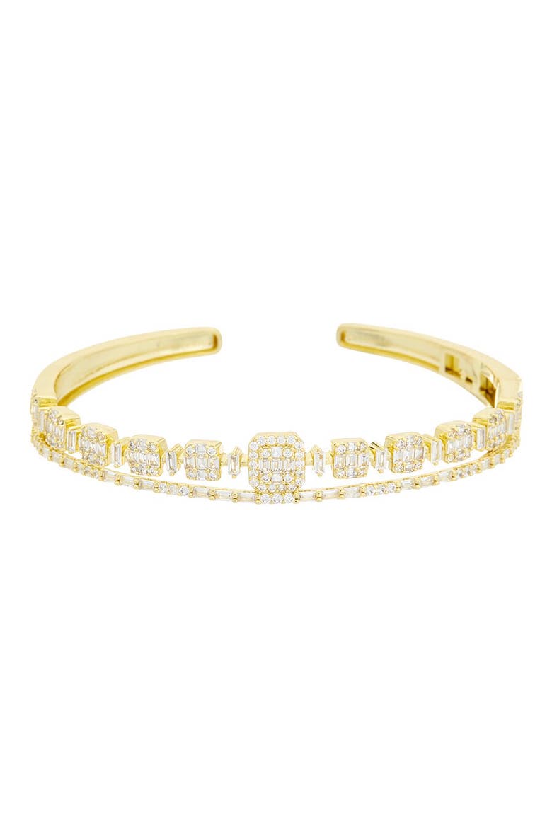 Cubic Zirconia Cuff Bracelet, Main, color, GOLD