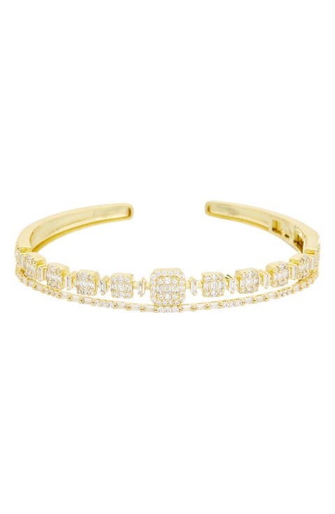 Cubic Zirconia Cuff Bracelet