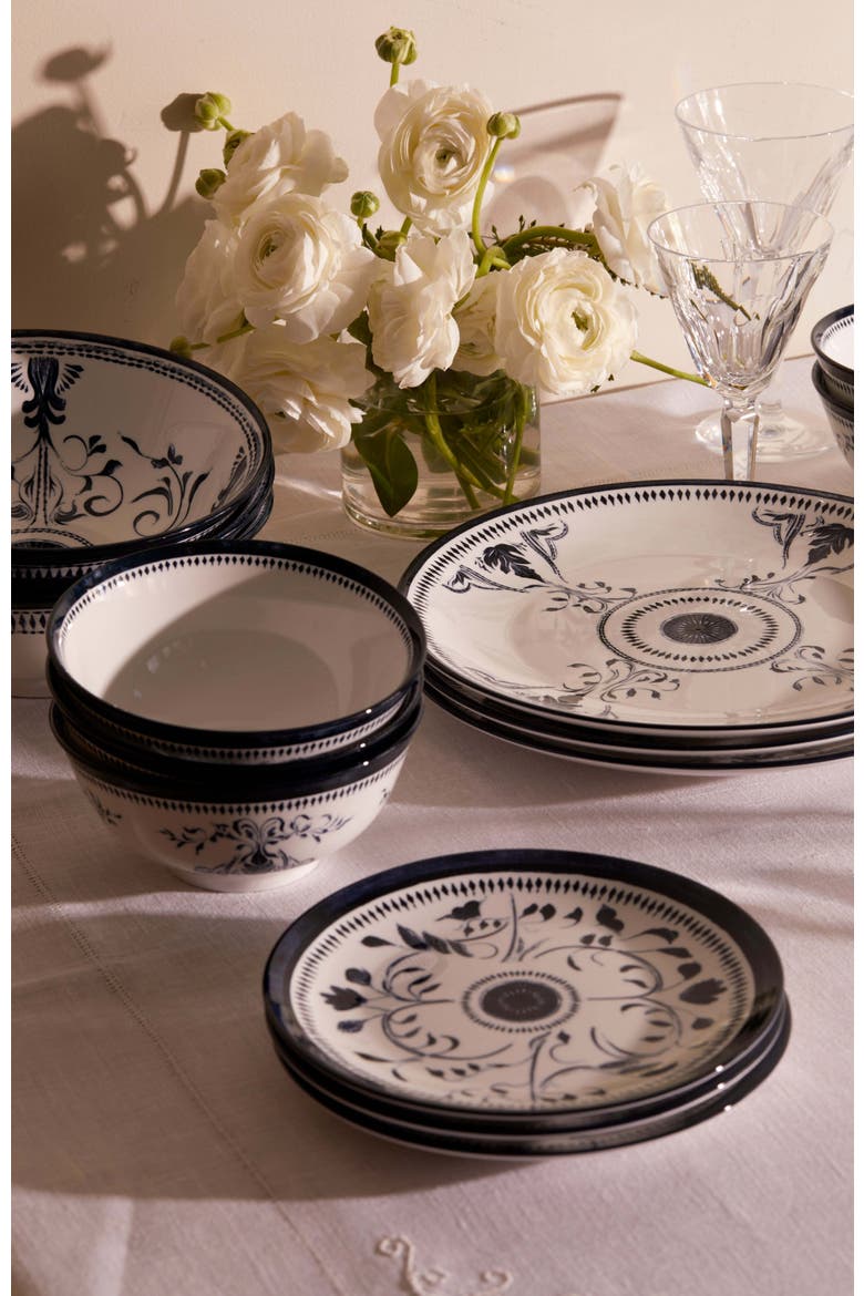 Bruges Porcelain 16-Piece Dinnerware Set, Alternate, color, Blue