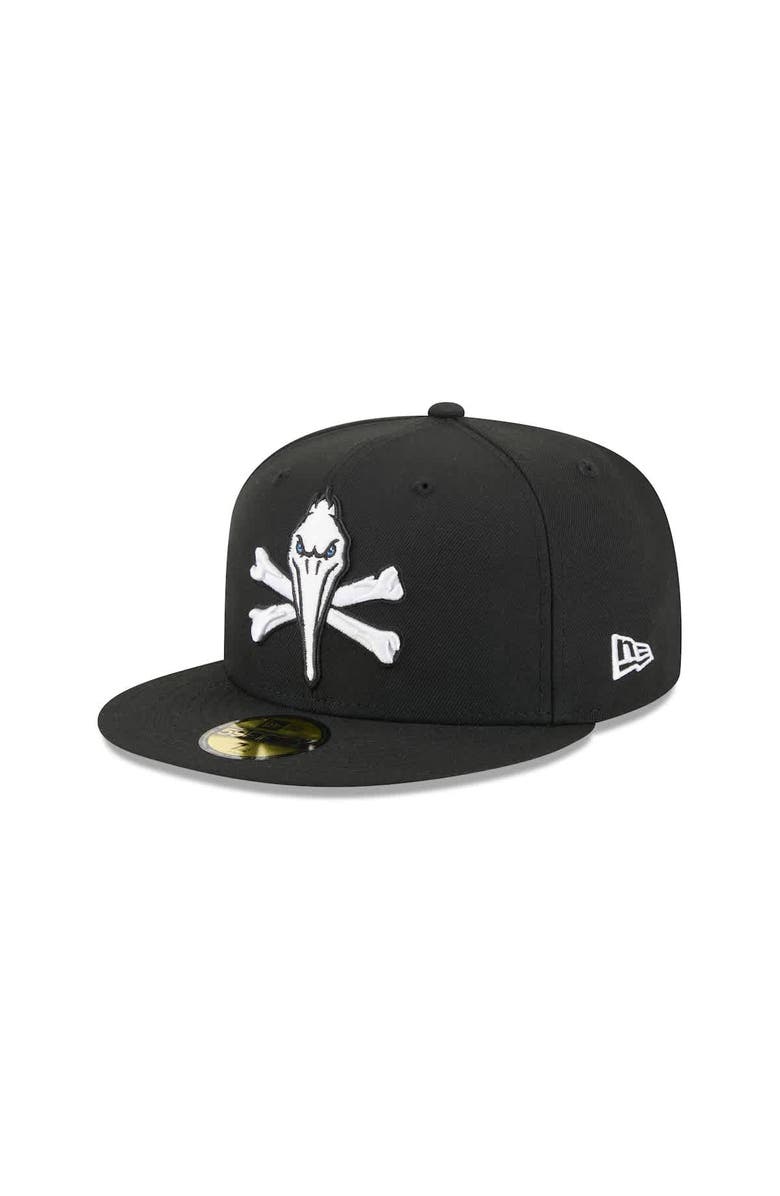 New Era Men's New Era  Black Myrtle Beach Pelicans Theme Nights 59FIFTY Fitted Hat, Main, color, 