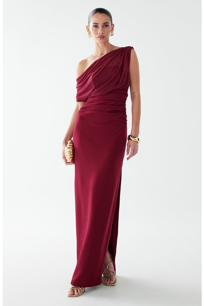 Frea Maxi Dress, Main, color, Burgundy