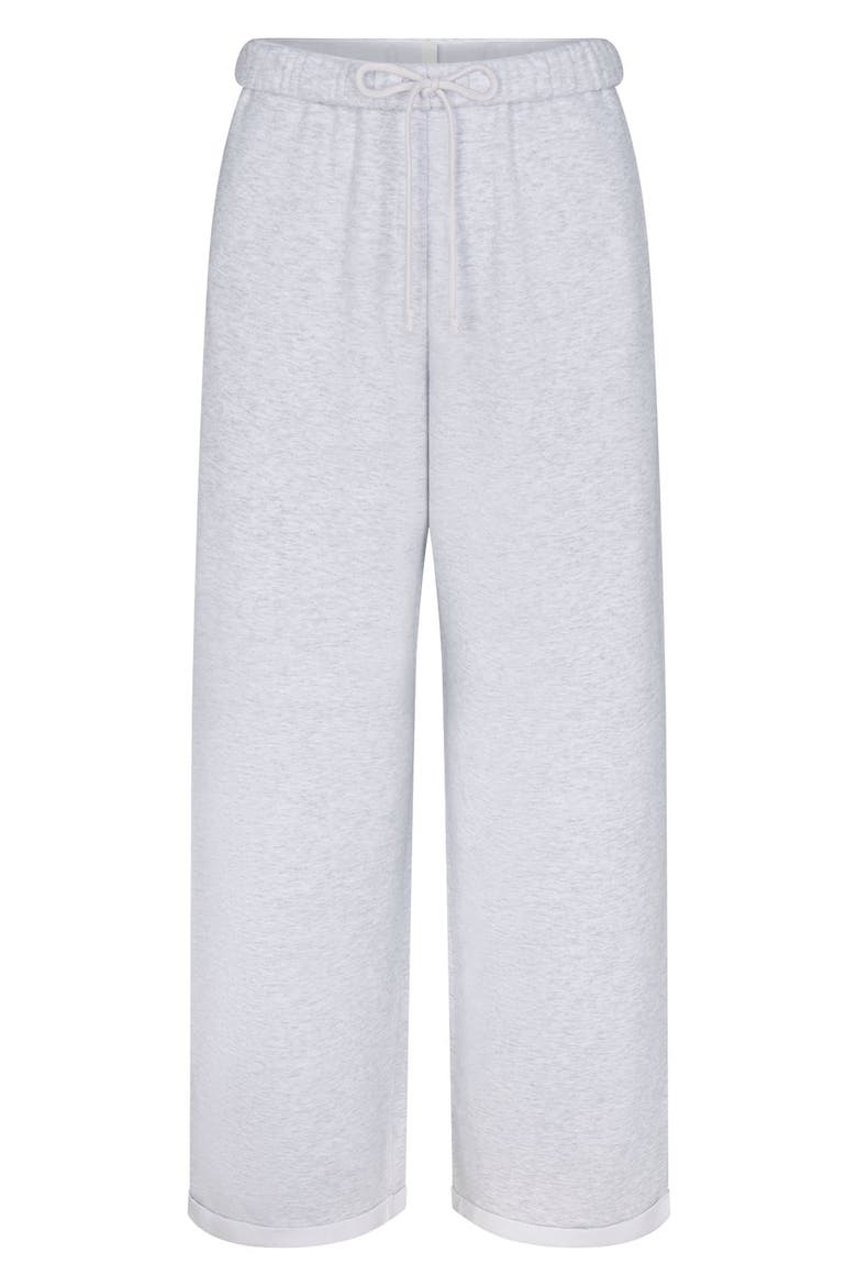 Cotton Fleece Blend Classic Straight Leg Pants, Alternate, color, LIGHT HEATHER GREY