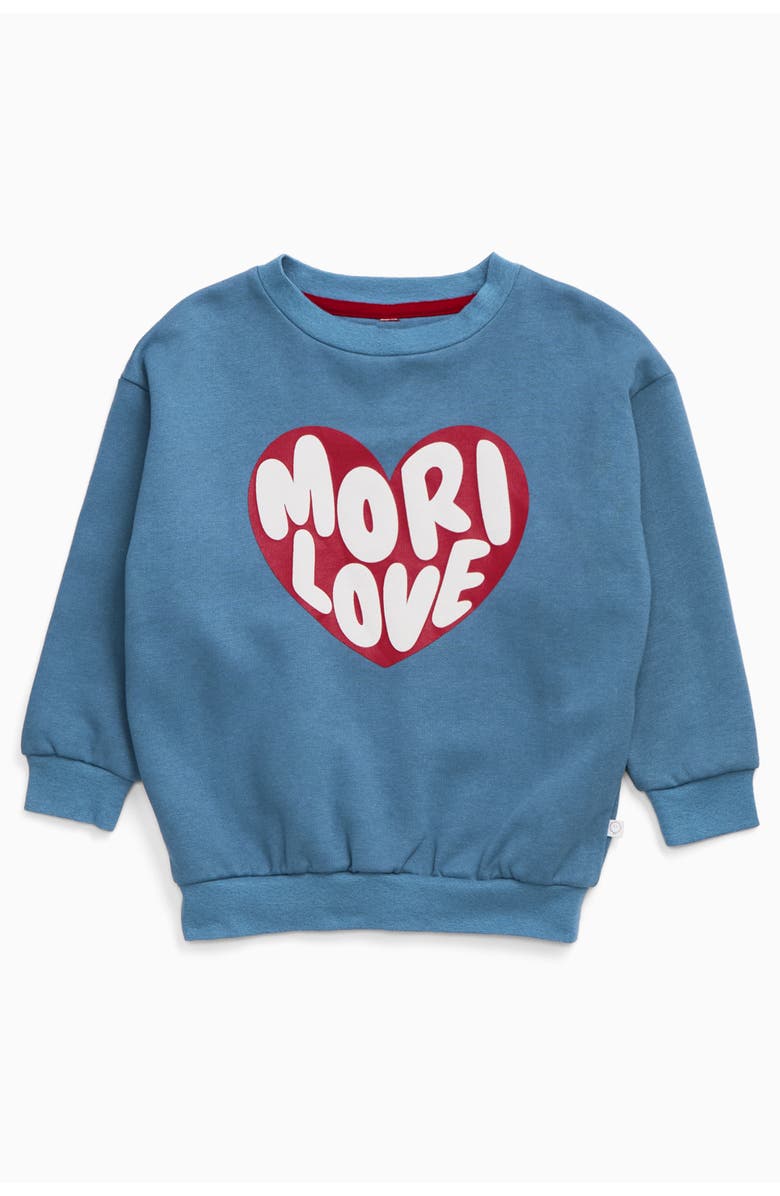 MORI Love Oversized Sweatshirt, Main, color, Moonlight Blue