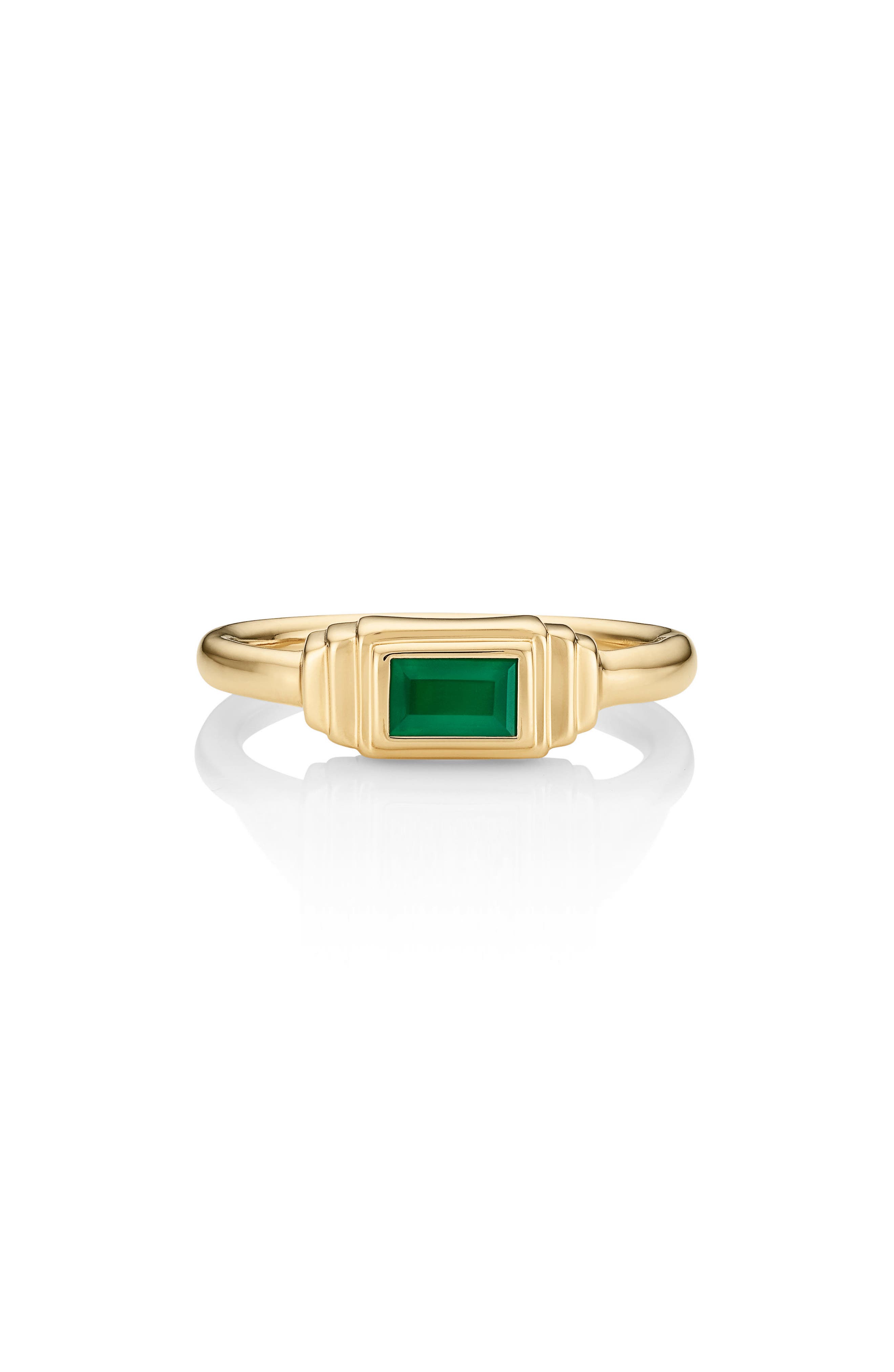 Monica Vinader Baja Deco Semiprecious Stone Ring