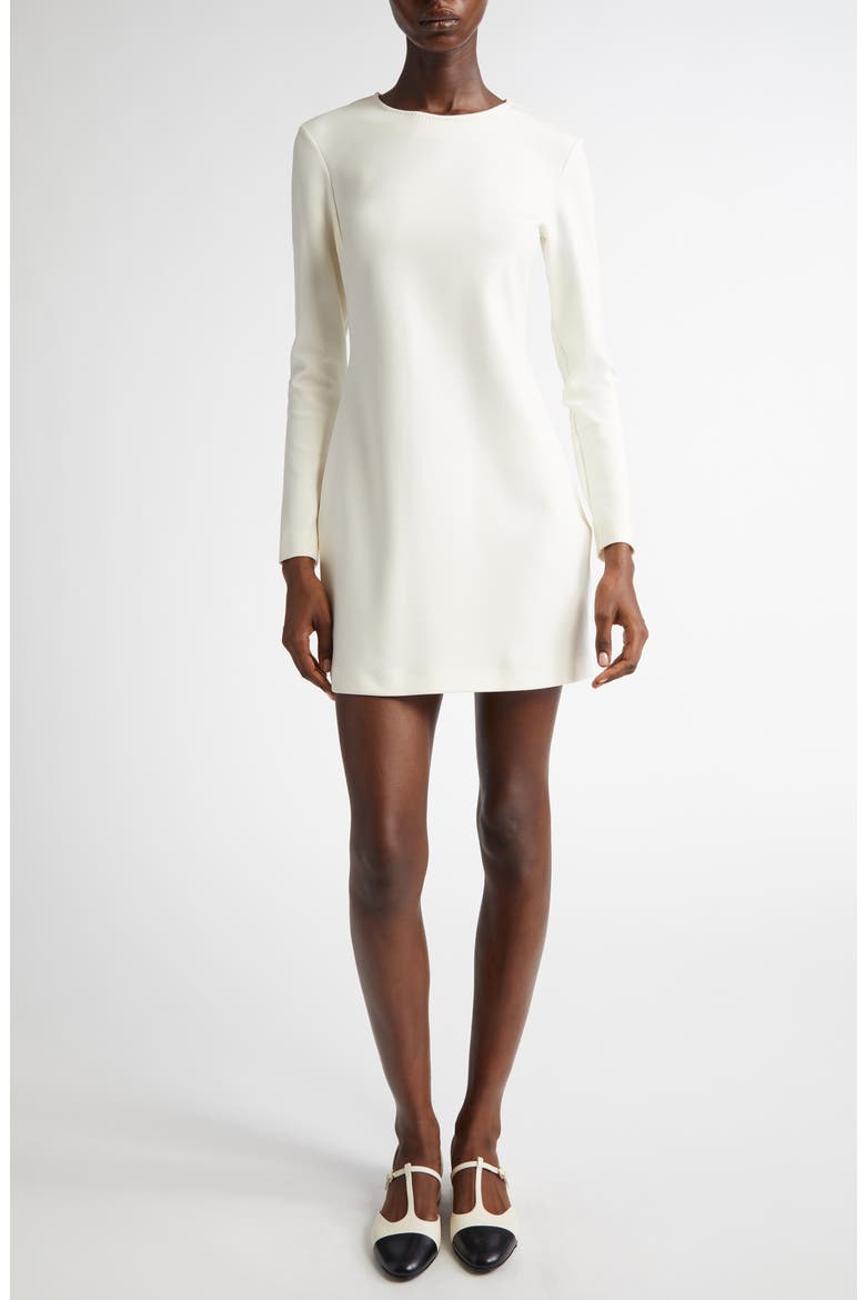 Bartolo Long Sleeve Jersey Sheath Dress, Main, color, WHITE