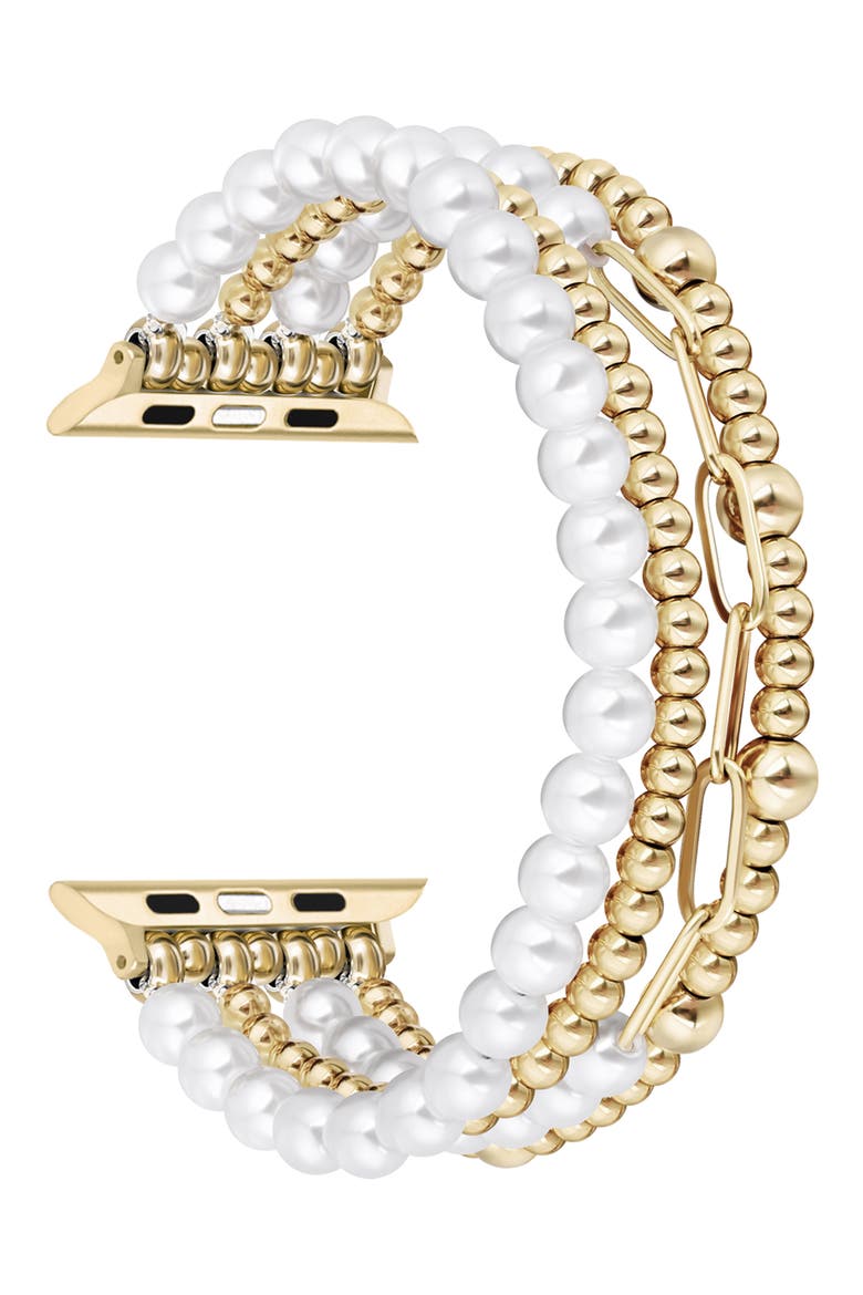 Penny Goldtone Beaded Apple Watch® Watchband, Alternate, color, GOLD