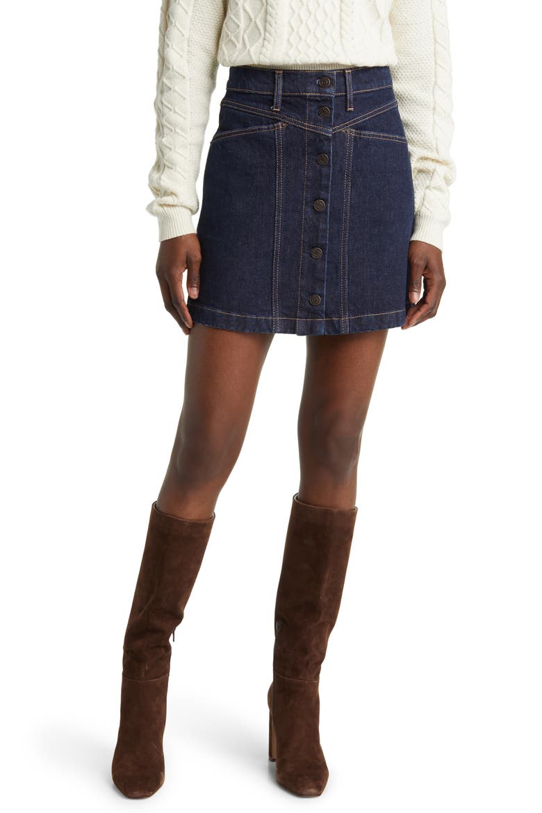 Canyon Denim Skirt, Main, color, MIDNIGHT BLUES