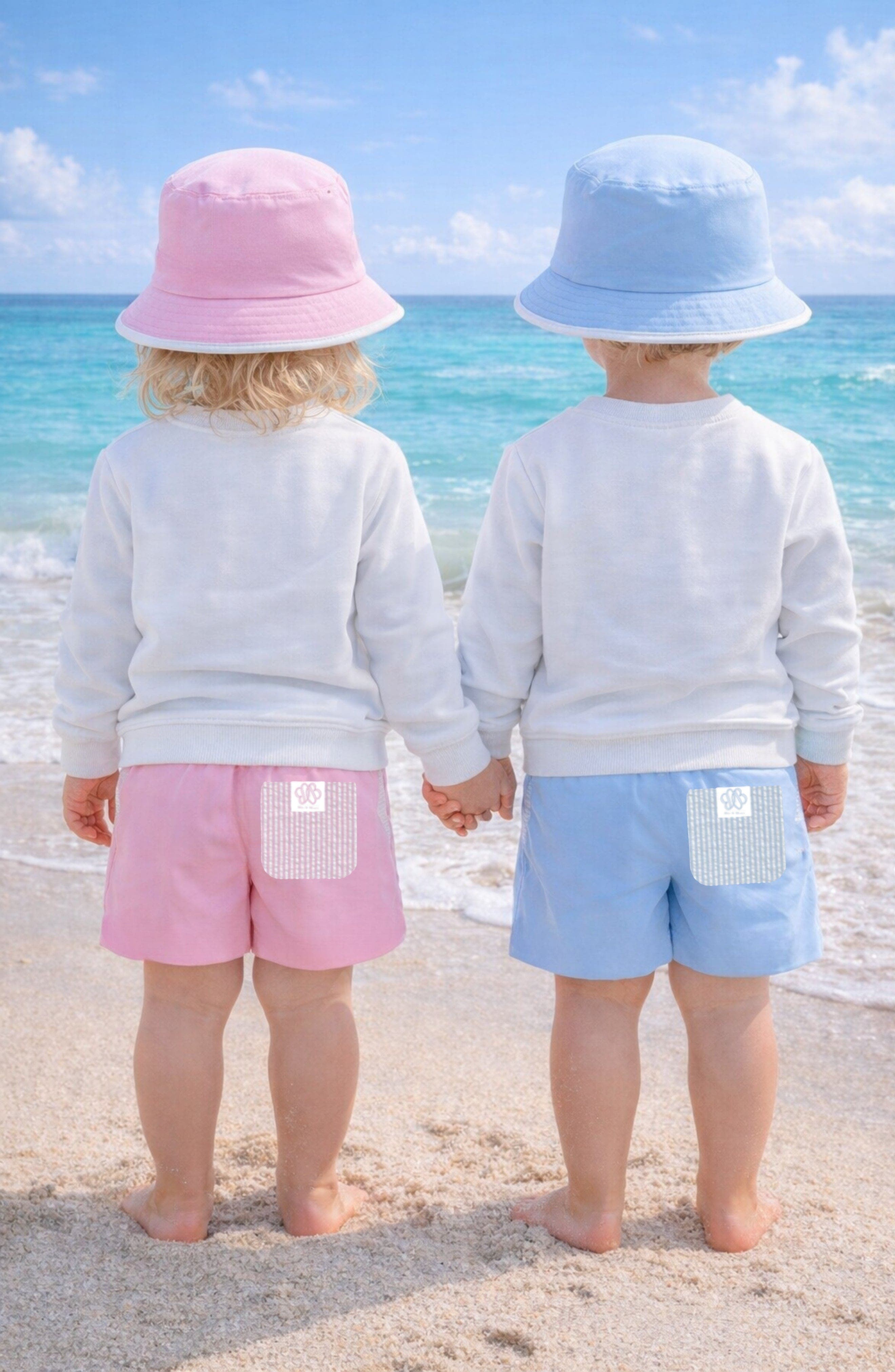 Bits & Bows Coastal Crest Bucket Hat (Toddler, Little Kid, Big Kid ...