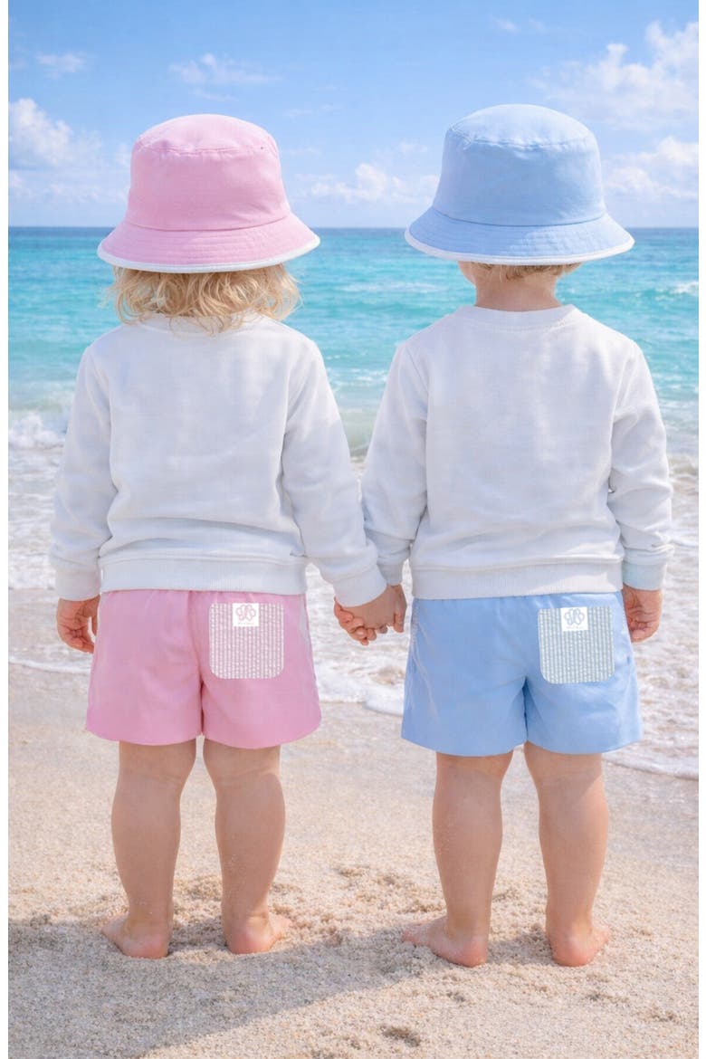Coastal Crest Bucket Hat, Alternate, color, Light Blue