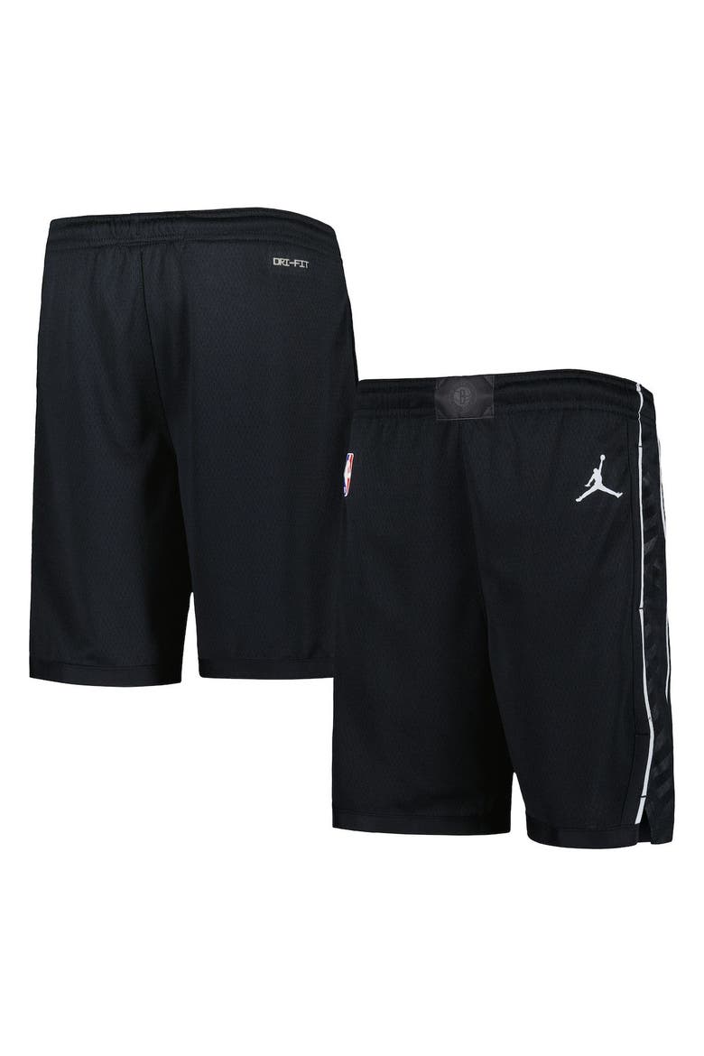 Youth Jordan Brand Black Brooklyn Nets Statement Edition Swingman Performance Shorts, Main, color, Black