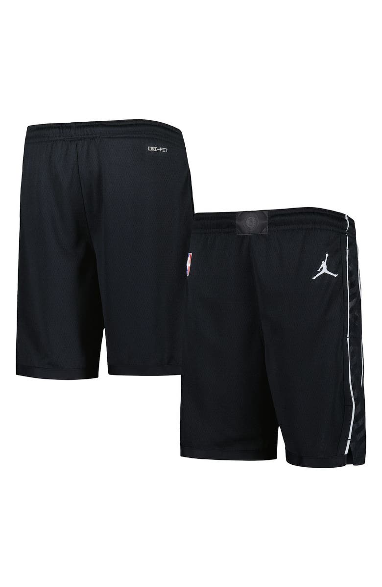 Jordan Brand Youth Jordan Brand Black Brooklyn Nets Statement Edition Swingman Performance Shorts, Main, color, Black