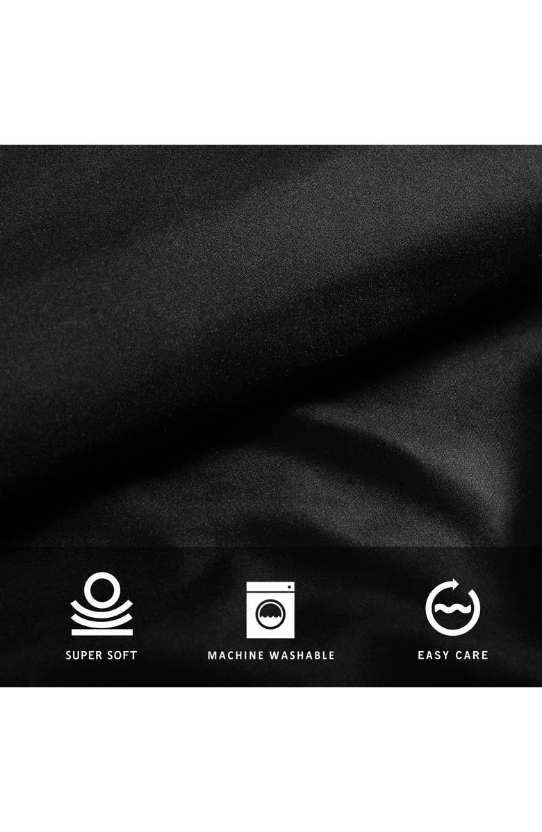 Kenneth Cole Solid Recycled Polyester Sheet Set, Alternate, color, Black