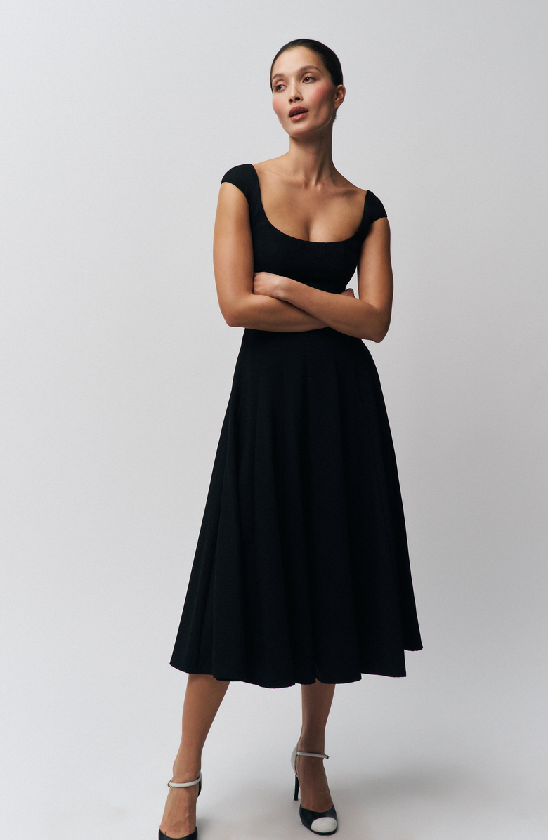 Guizio Leila Dress, Alternate, color, Black