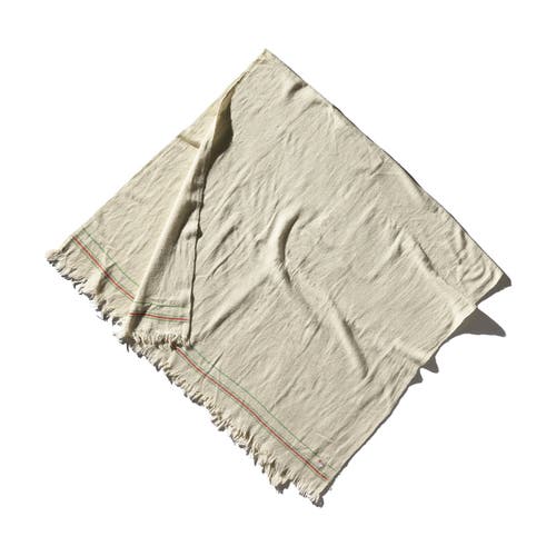 Puebco Wool Mix Ivory Blanket In Ivory