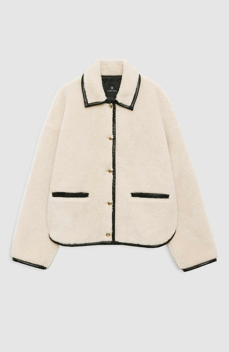 ANINE BING Camden Jacket, Alternate, color, Cream