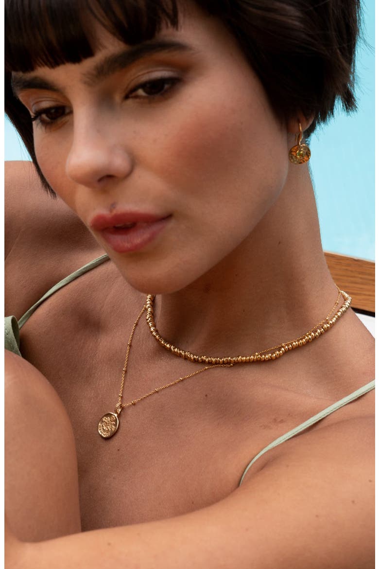 Signature Small Nugget Necklace, Alternate, color, Yellow Gold Vermeil