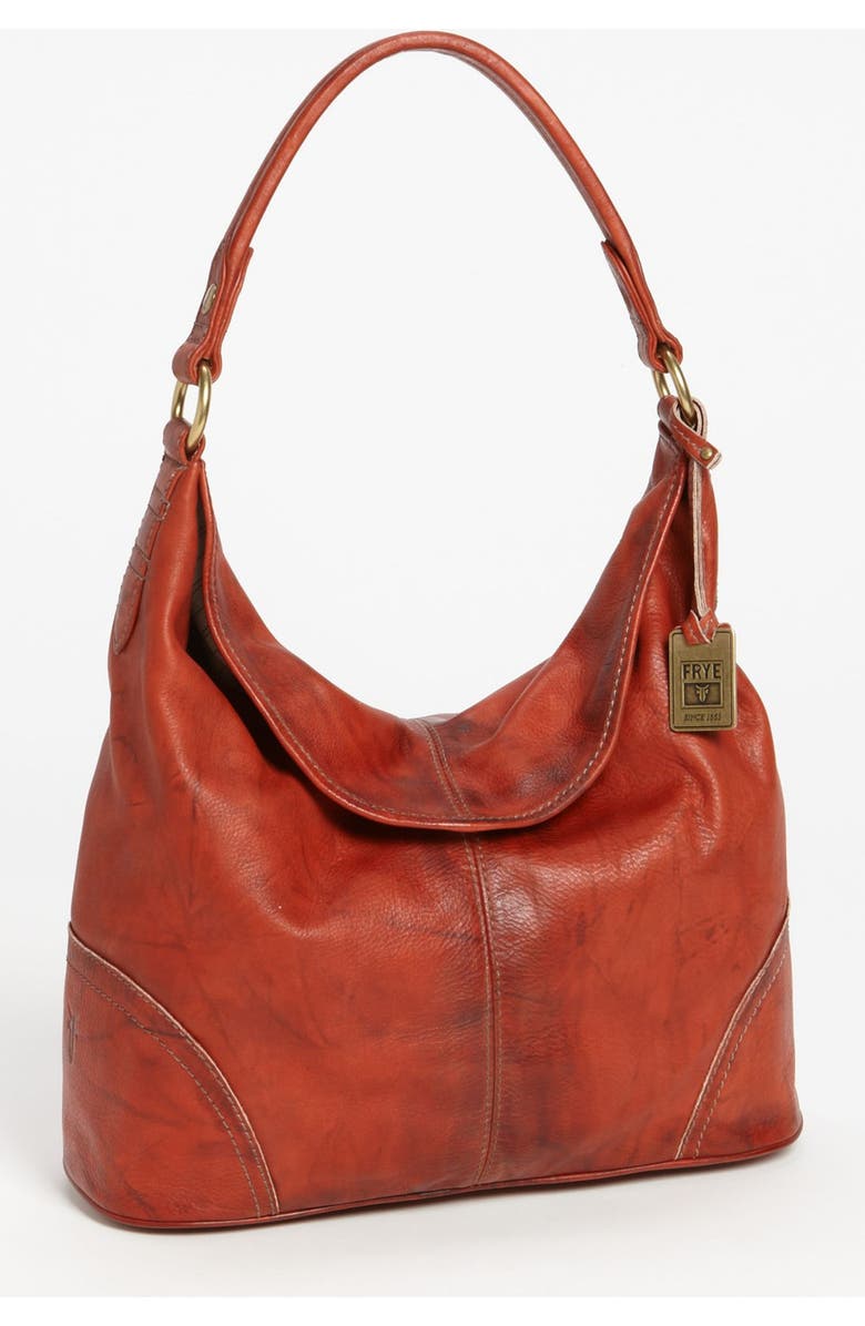 Frye 'Campus' Leather Hobo, Main, color, Burnt Red
