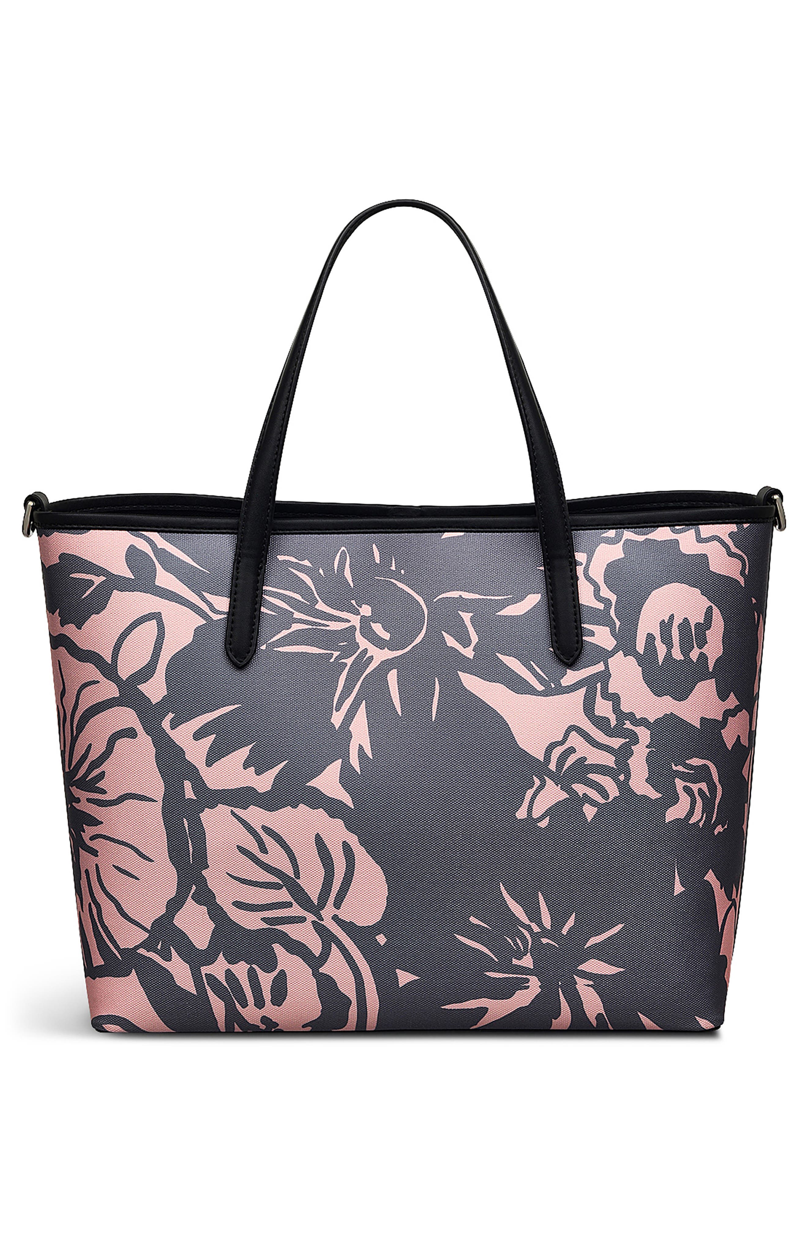 Radley Southwell Gardens Floral Medium Crossbody Bag, Alternate, color, Black/Pink