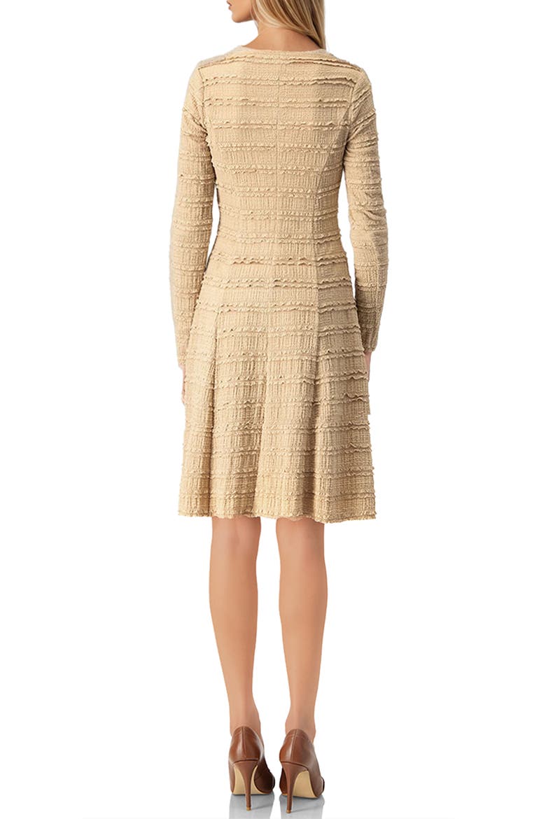 Knitted Dress with Long Sleeves, Alternate, color, LightBrown