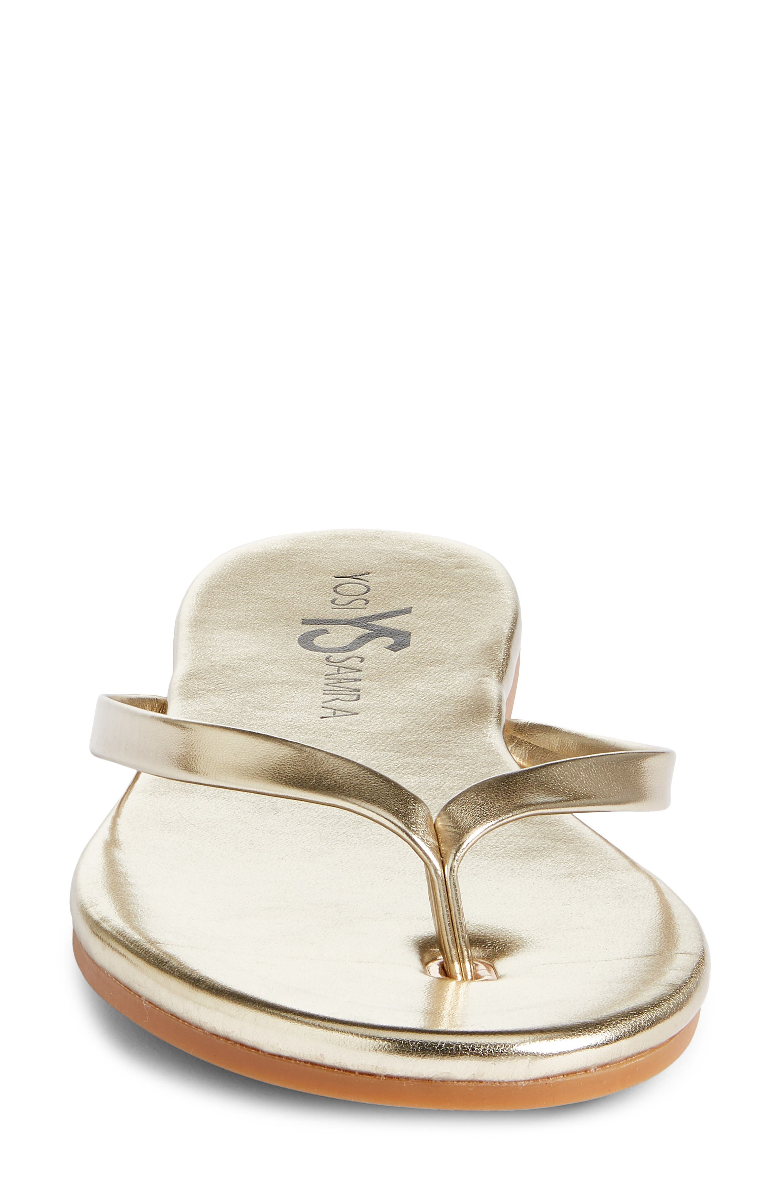 Yosi Samra Rivington Flip Flop, Alternate, color, Gold