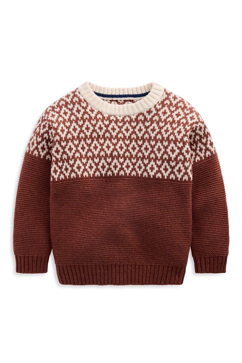 Kids' Relaxed Fair Isle Sweater, Main, color, RED
