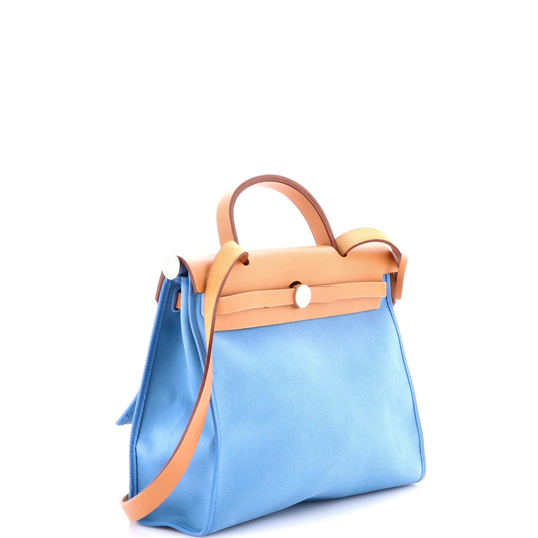 Pre-Owned Hermes Herbag Zip Leather and Toile 31, Alternate, color, 