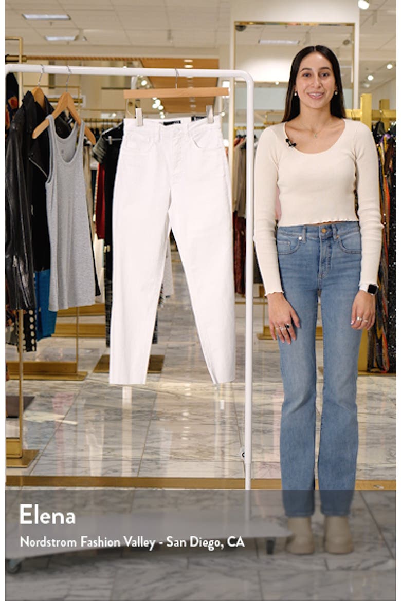 Rachael Fab Ab High Waist Raw Hem Mom Jeans video