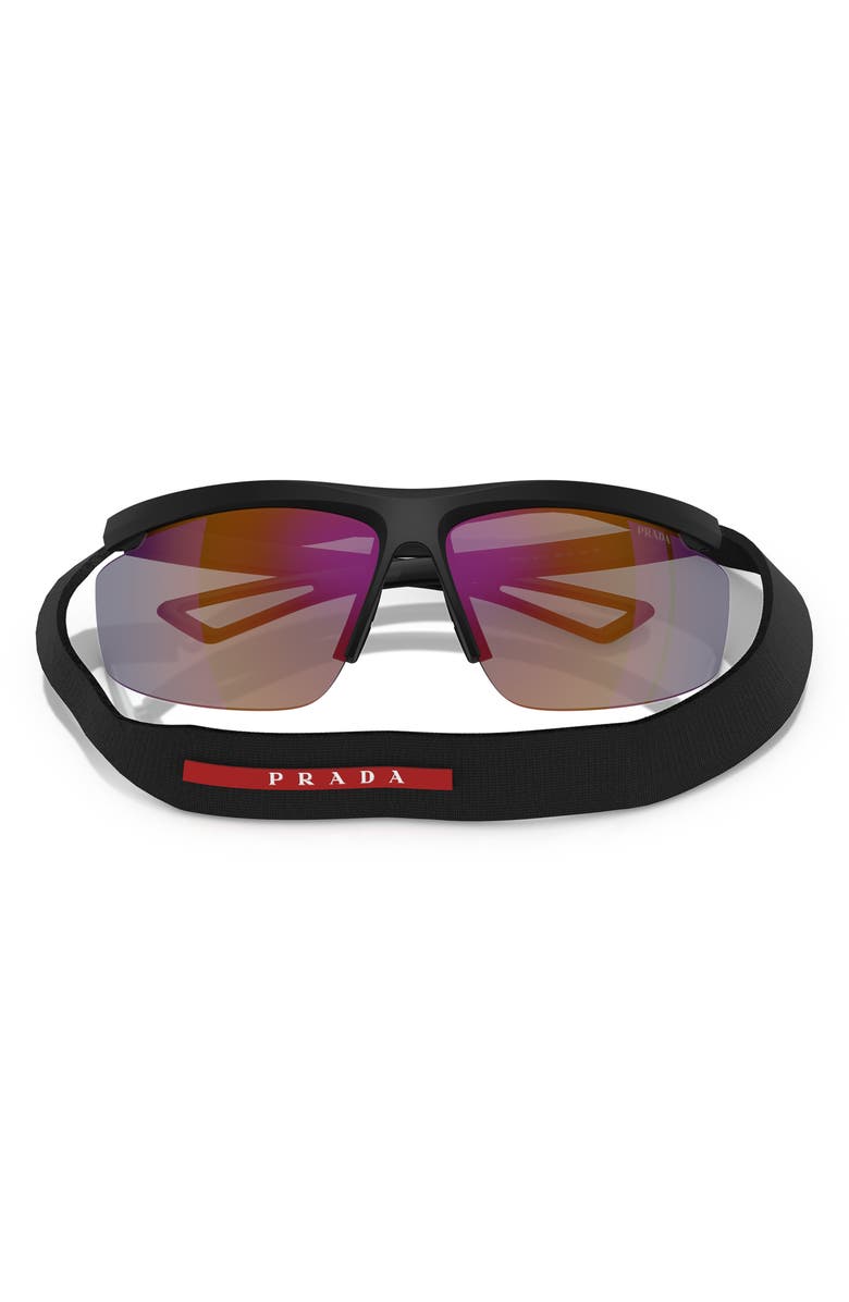 Prada Linea Rossa 96mm Gradient Pillow Sunglasses, Alternate, color, Matte Black