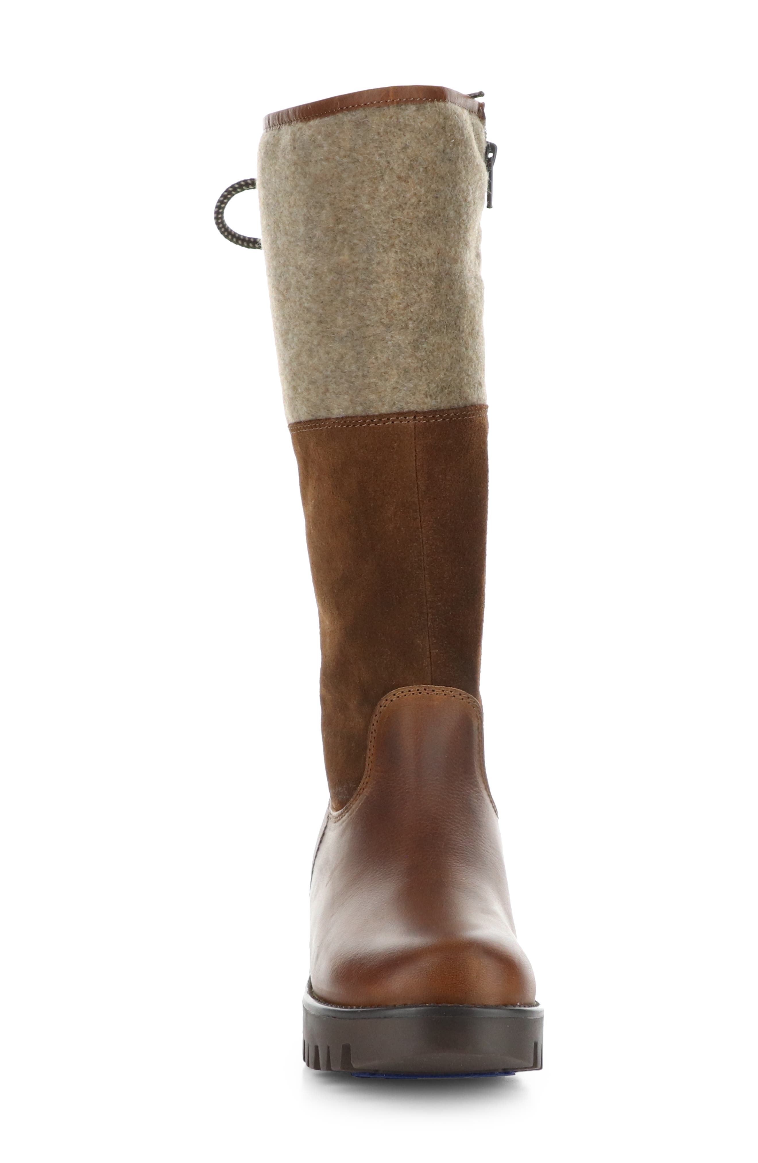 Goose Primaloft® Waterproof Boiled Wool Mid Calf Boot, Alternate, color, COGNAC/REDWOOD/BEIGE
