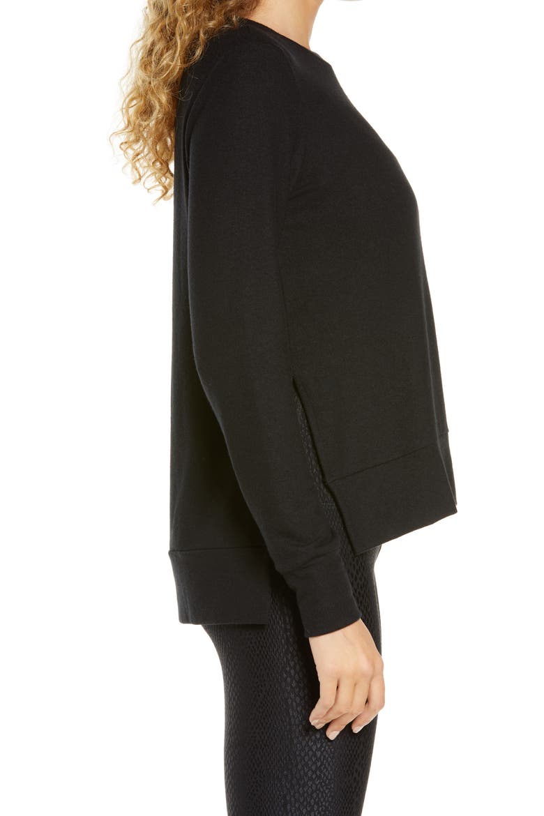 Just Chillin' Pullover, Alternate, color, BLACK