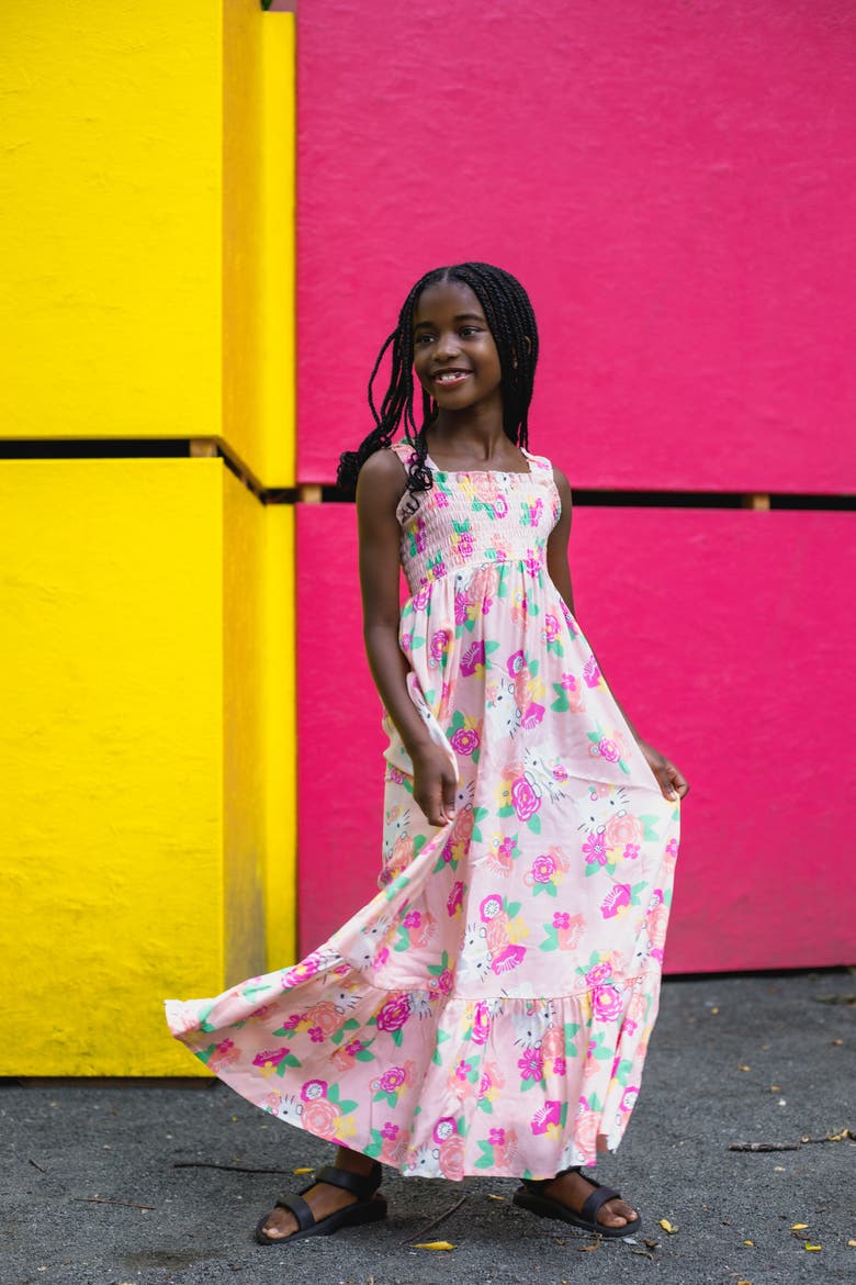Sleeveless Maxi Dress, Alternate, color, Hello Kitty Pink