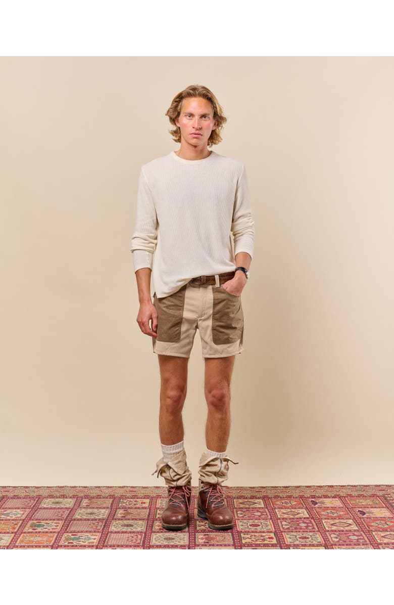 Amundsen Sports 7incher Field Shorts Mens, Alternate, color, Offwhite/Tan