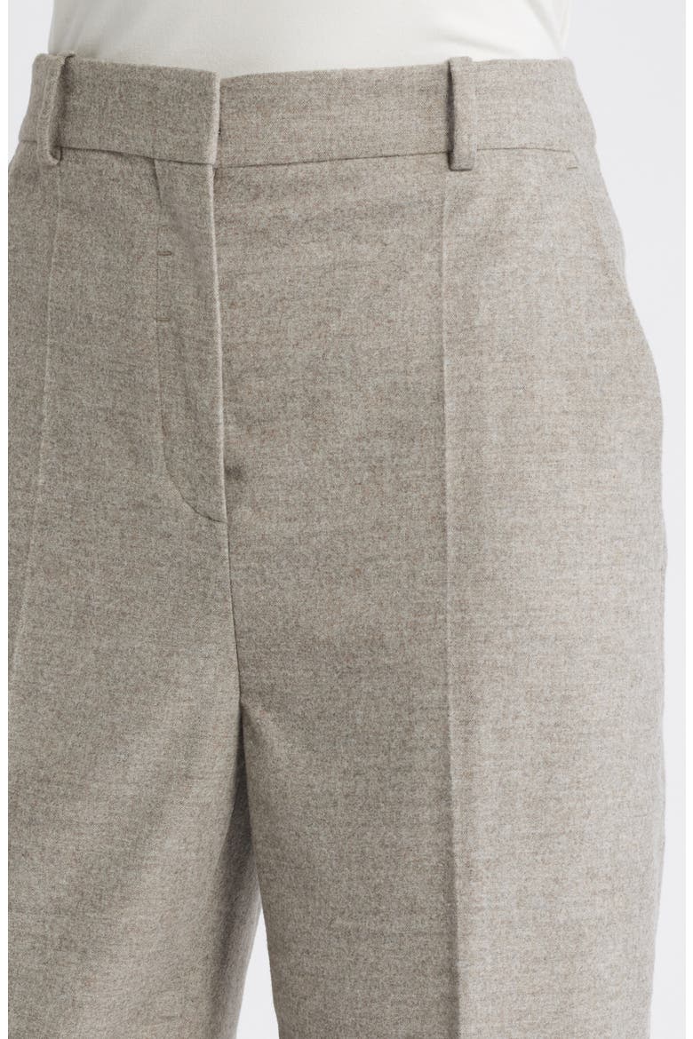 Tabitha Wool Blend Straight Leg Pants, Alternate, color, BEIGE MELANGE FLANNEL