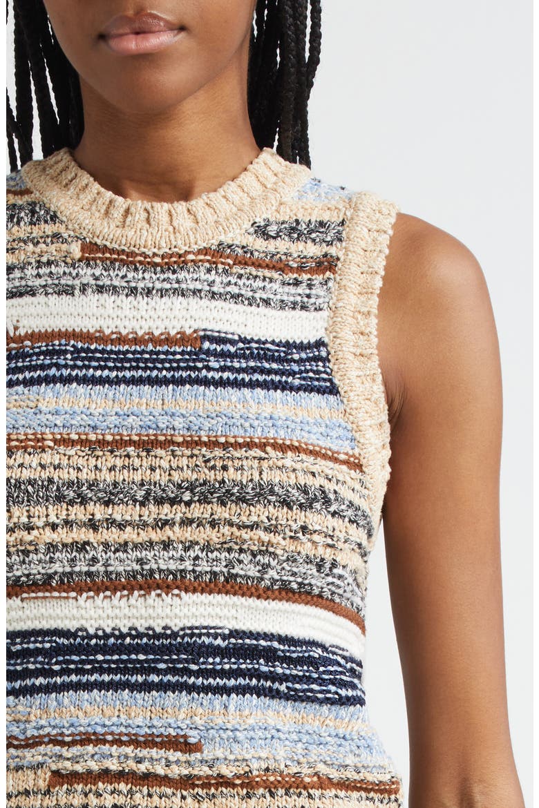 Jerrel Stripe Crop Sweater Tank, Alternate, color, WHISKY MULTI